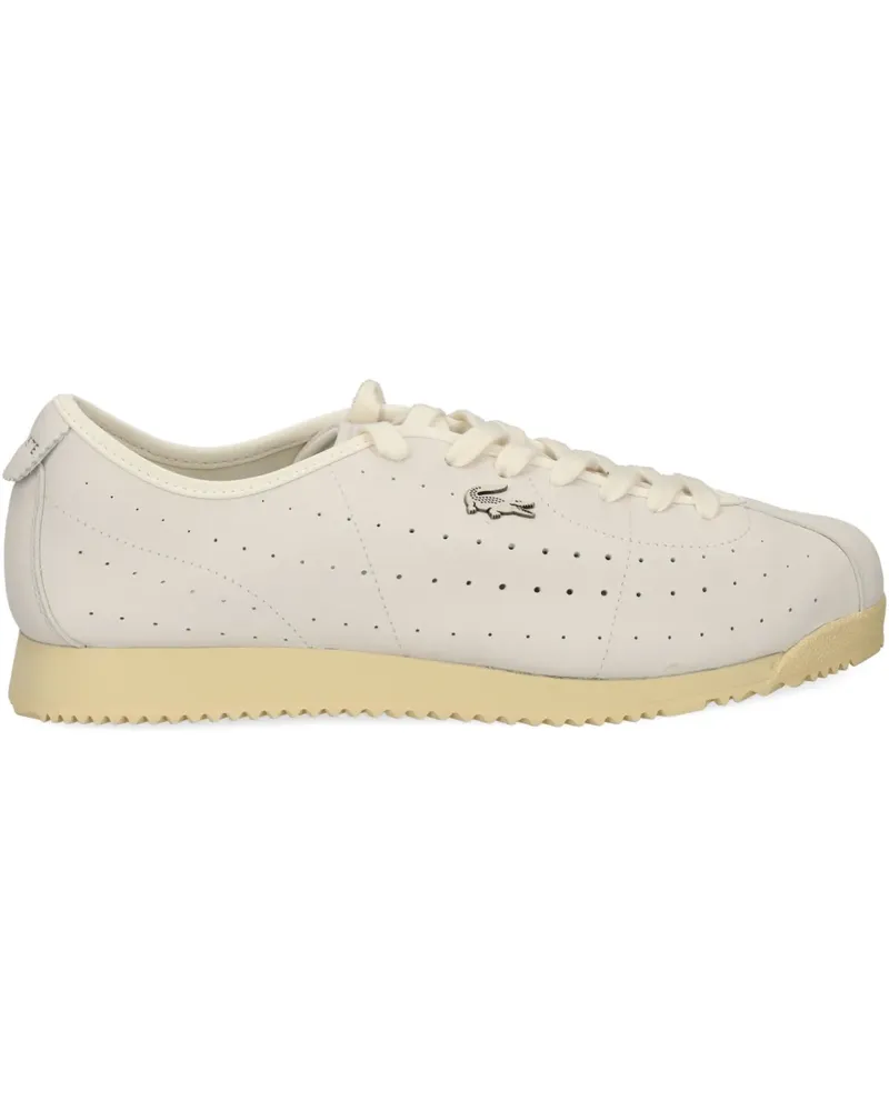 Lacoste Perforierte Club-Low Sneakers - Weiß Weiß