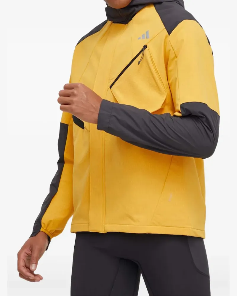 adidas Kapuzenjacke in Colour-Block-Optik - Gelb Gelb