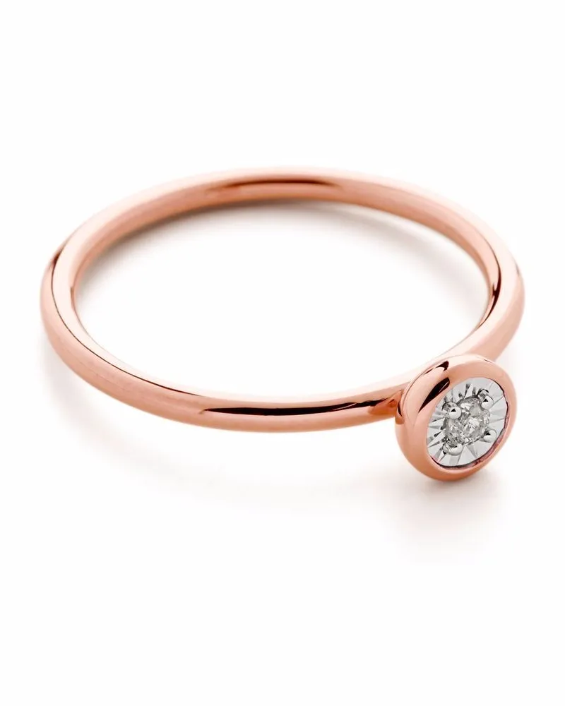 Monica Vinader Essentieller Diamantring - Rosa Rosa