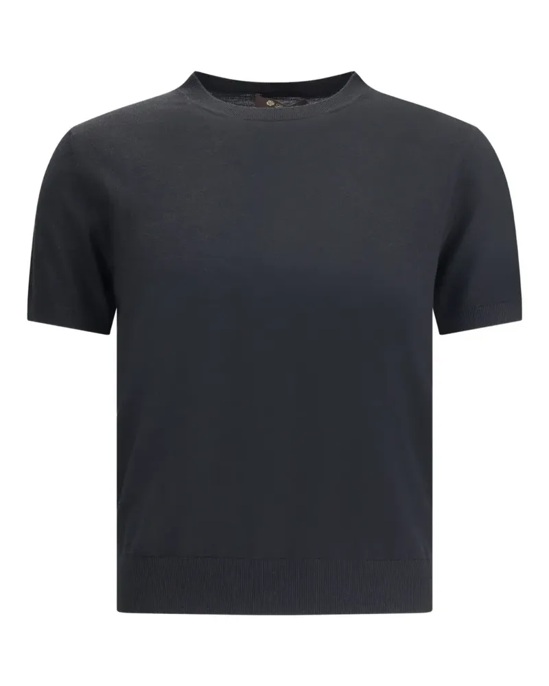 Loro Piana Kurzärmelige Knitwear mit rundem Ausschnitt - Schwarz Schwarz