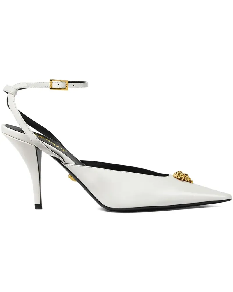 Versace Spitze La Medusa Pumps 85mm - Weiß Weiß