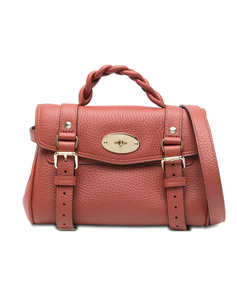 Mulberry Mini Alexa Tote Bag mit geflochtenem Henkel - Rot Rot