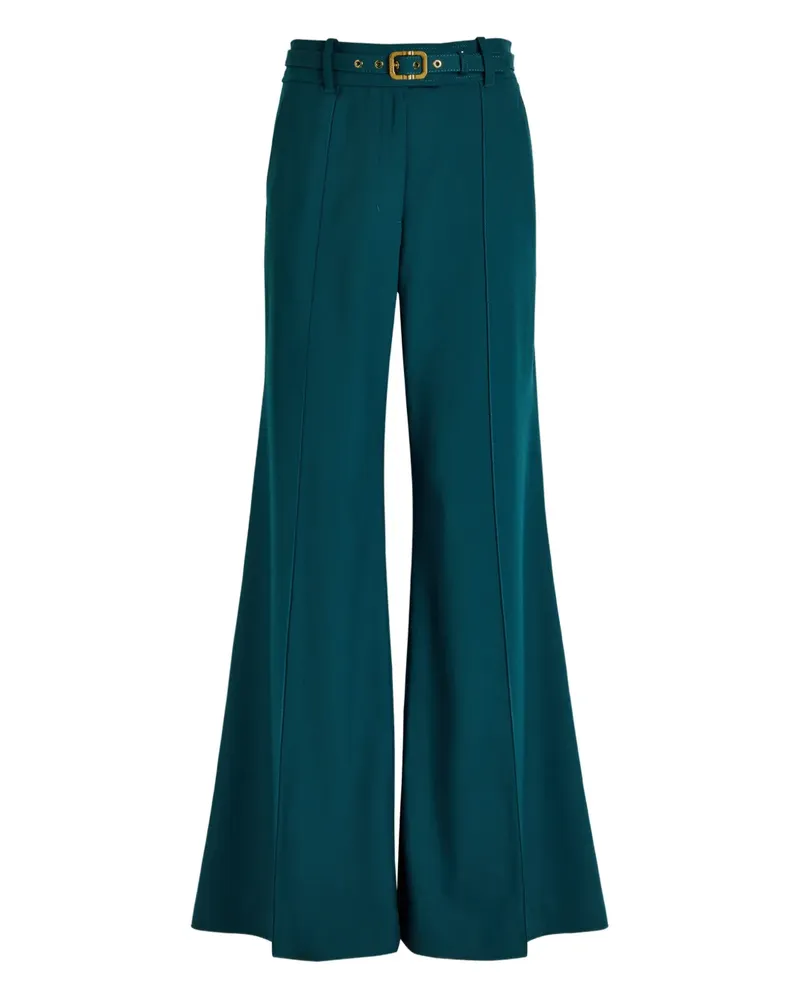 Zimmermann belt-fastening flared trousers - Blau Blau