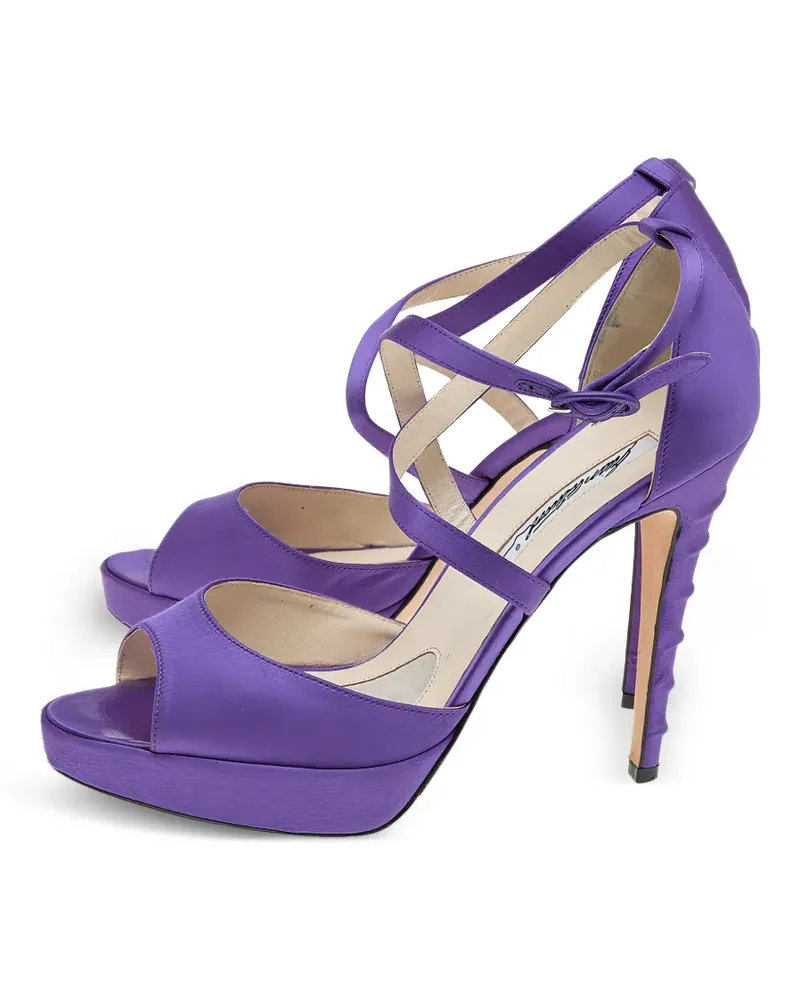 Brian Atwood 125mm Alexie criss-cross heeled sandals - Violett Violett