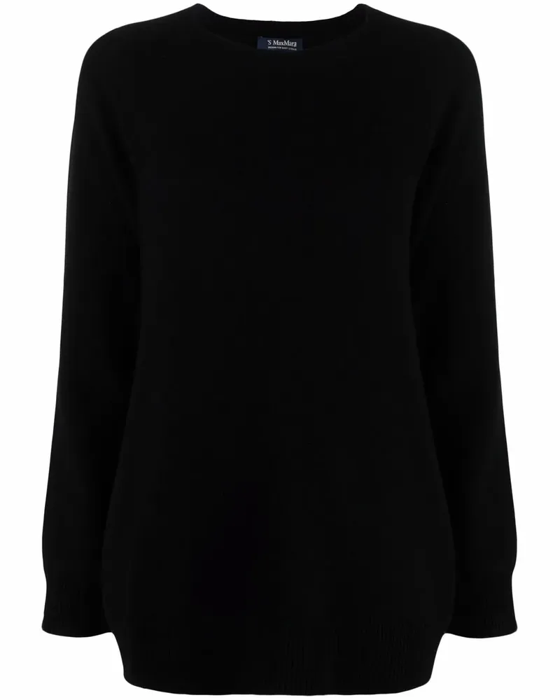 Max Mara Kaschmirpullover mit rundem Ausschnitt - Schwarz Schwarz