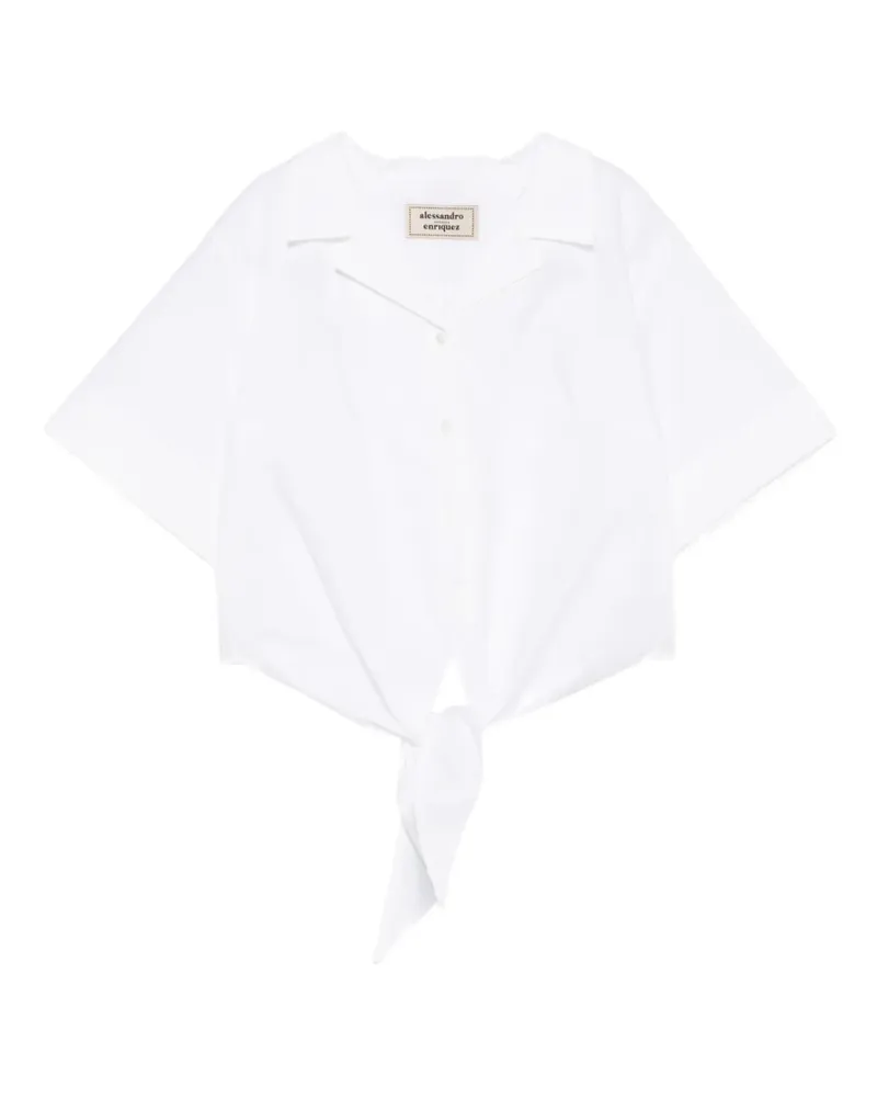 Alessandro Enriquez knot-detail shirt - Weiß Weiß