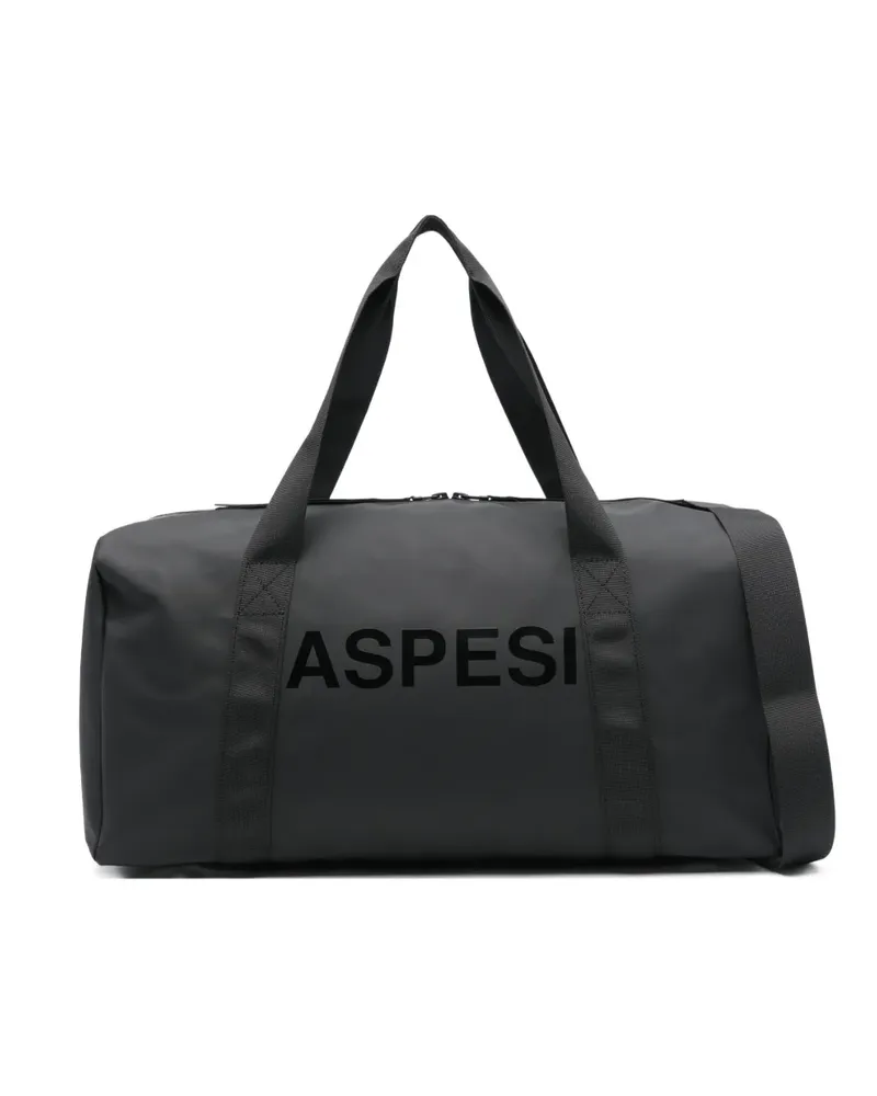 ASPESI Reisetasche mit Logo-Print - Schwarz Schwarz