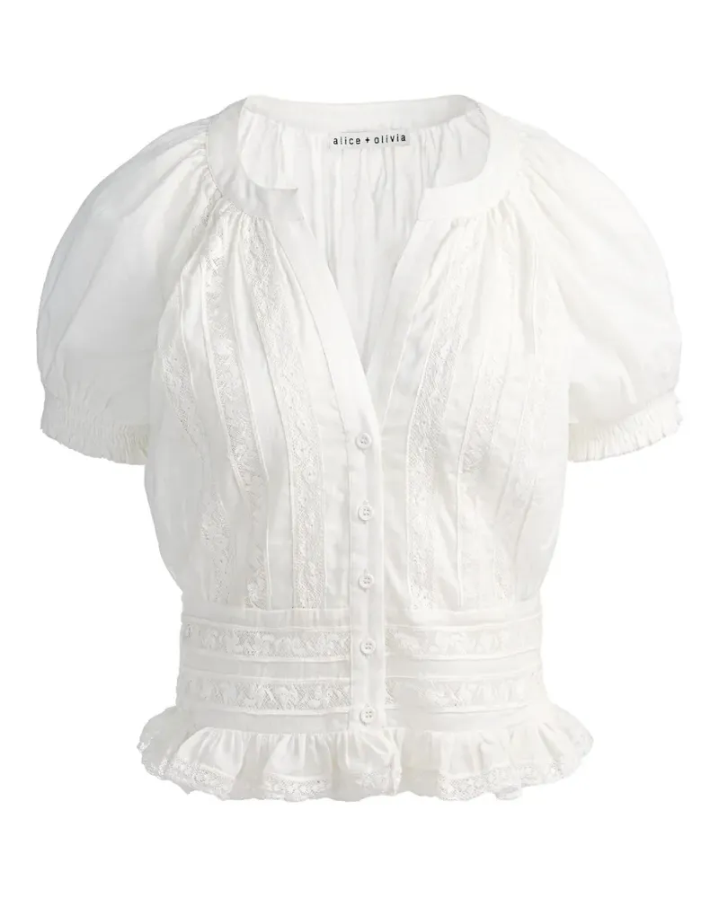 Alice + Olivia Kathryn lace-details blouse - Weiß Weiß