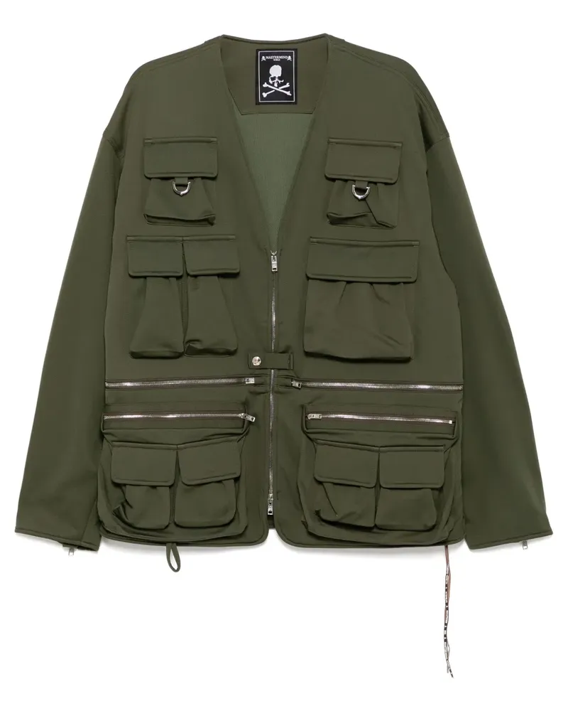 Mastermind World Military-Jacke mit Logo-Stickerei - Grün Grün