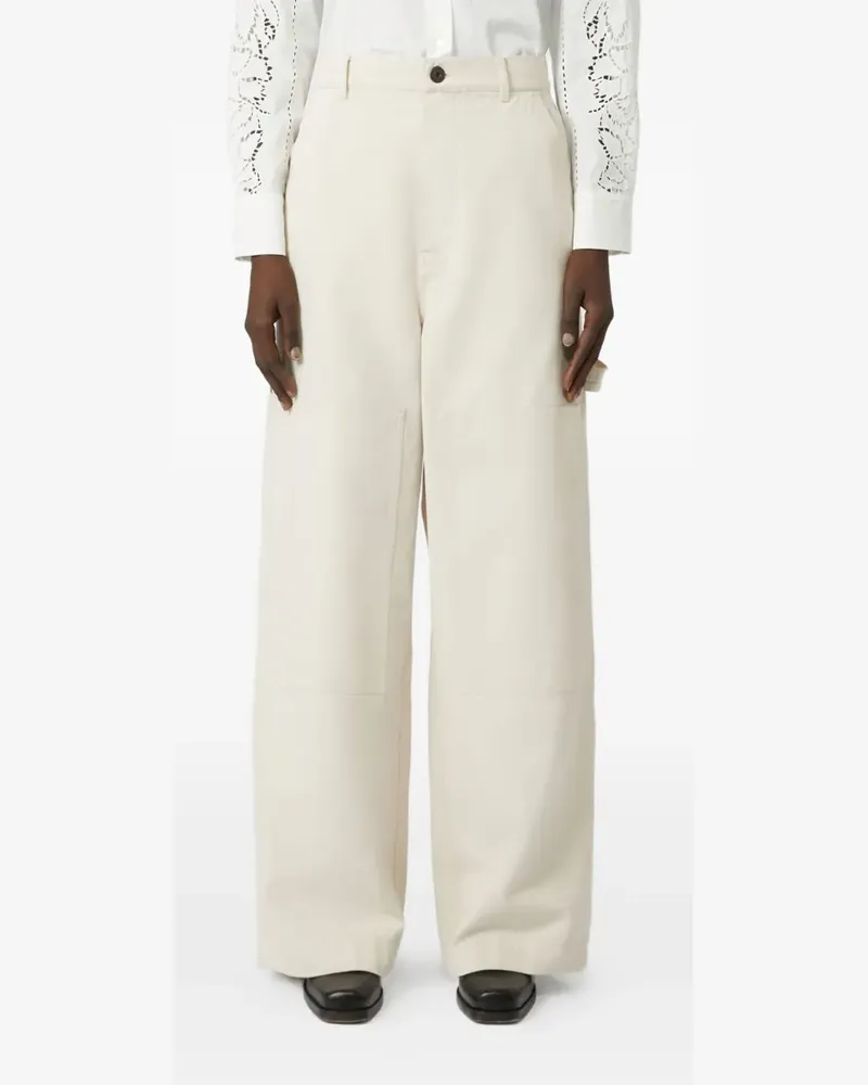 Max Mara Cargohose mit hohem Bund - Nude Nude