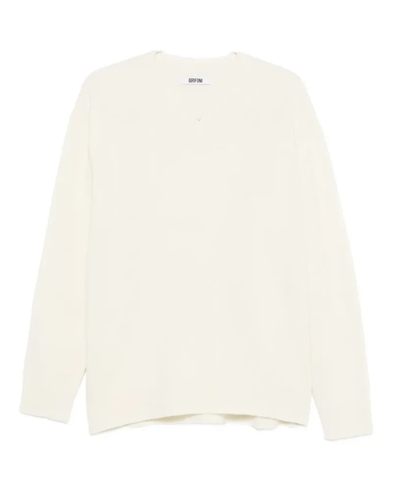 Mauro Grifoni V-neck jumper - Weiß Weiß