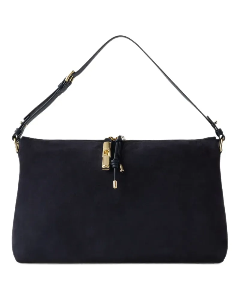 Furla Debby Schultertasche mit Schnallenriemen und Reißverschluss - Blau Blau