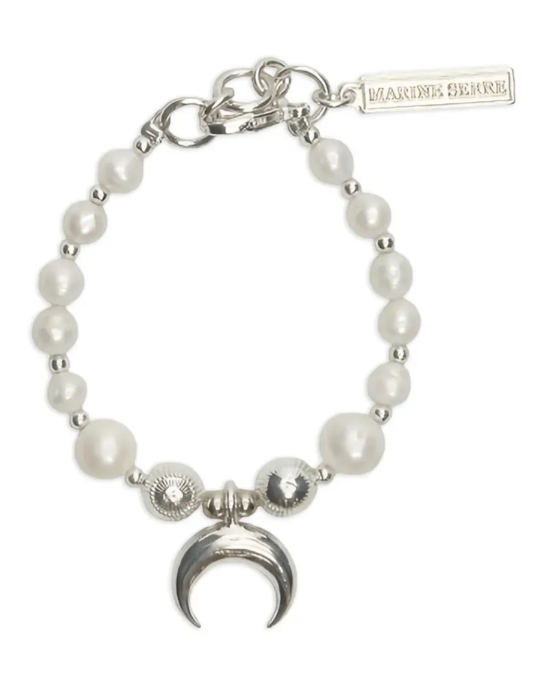 Marine Serre Armband mit Perlen - Silber Silber
