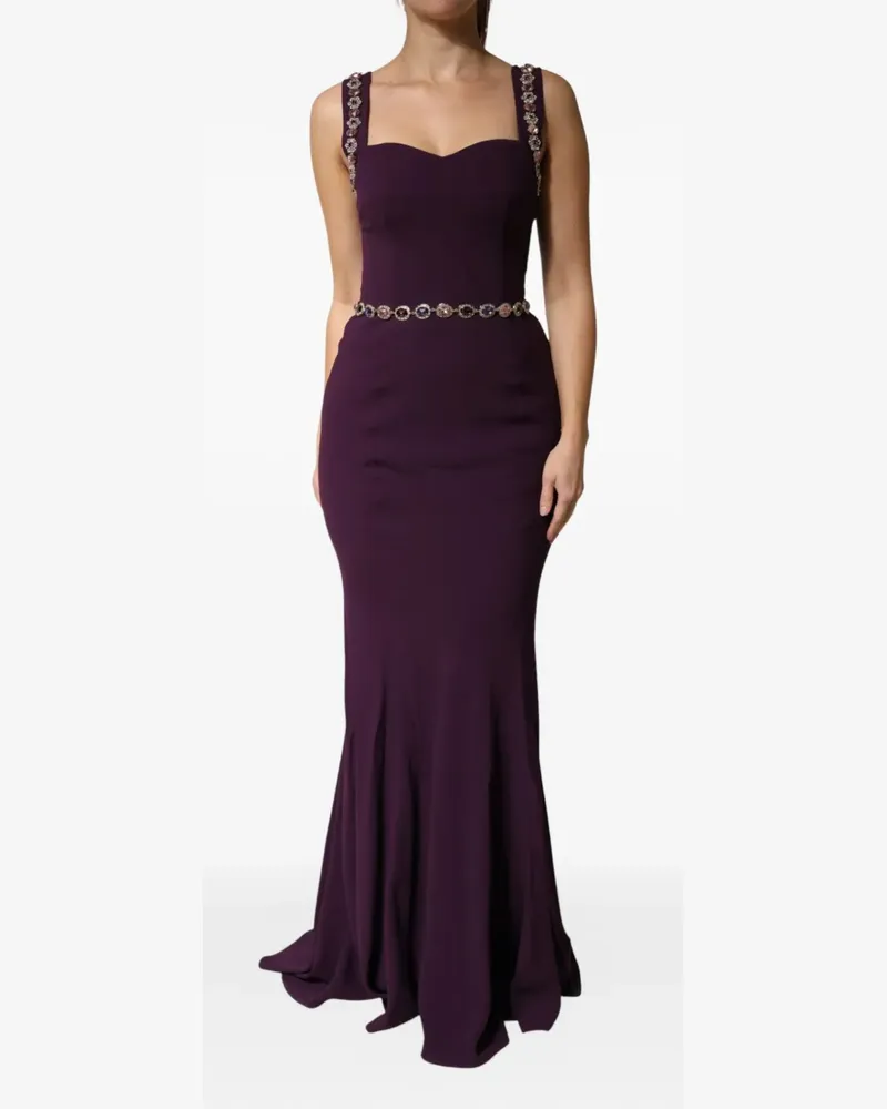 Dolce & Gabbana Verziertes Maxikleid - Violett Violett
