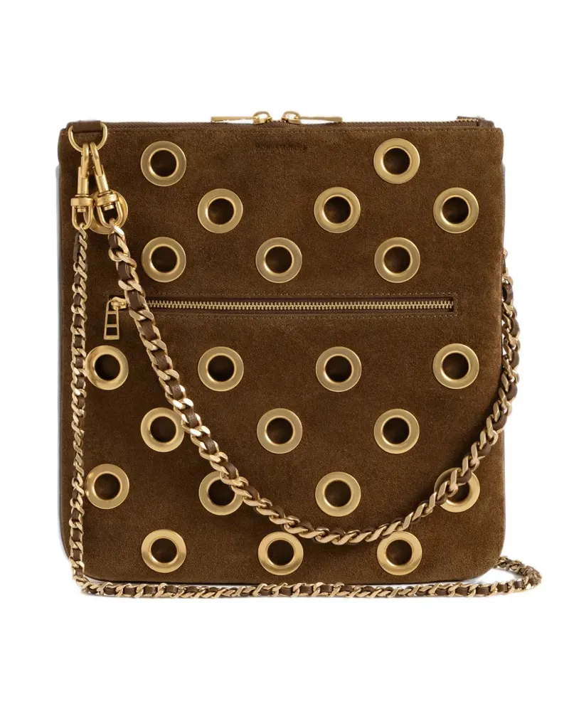 Zadig & Voltaire Rock Clutch aus Wildleder 26cm - Braun Braun