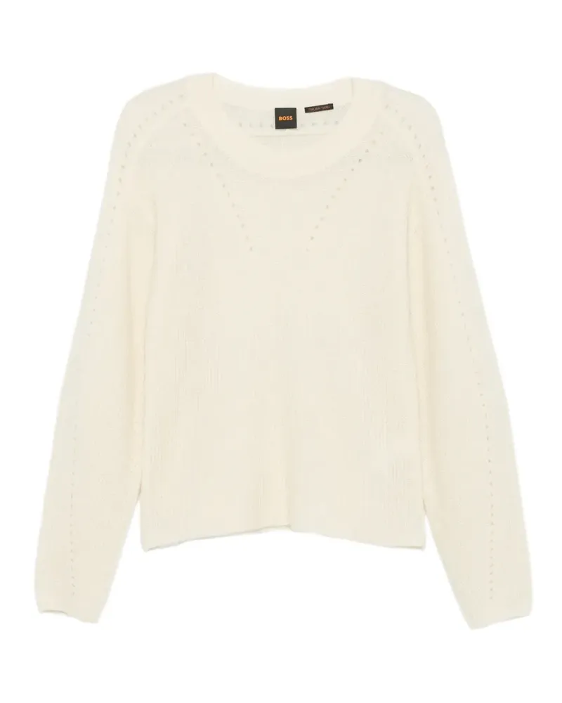 HUGO BOSS Pullover mit perforiertem Detail - Nude Nude
