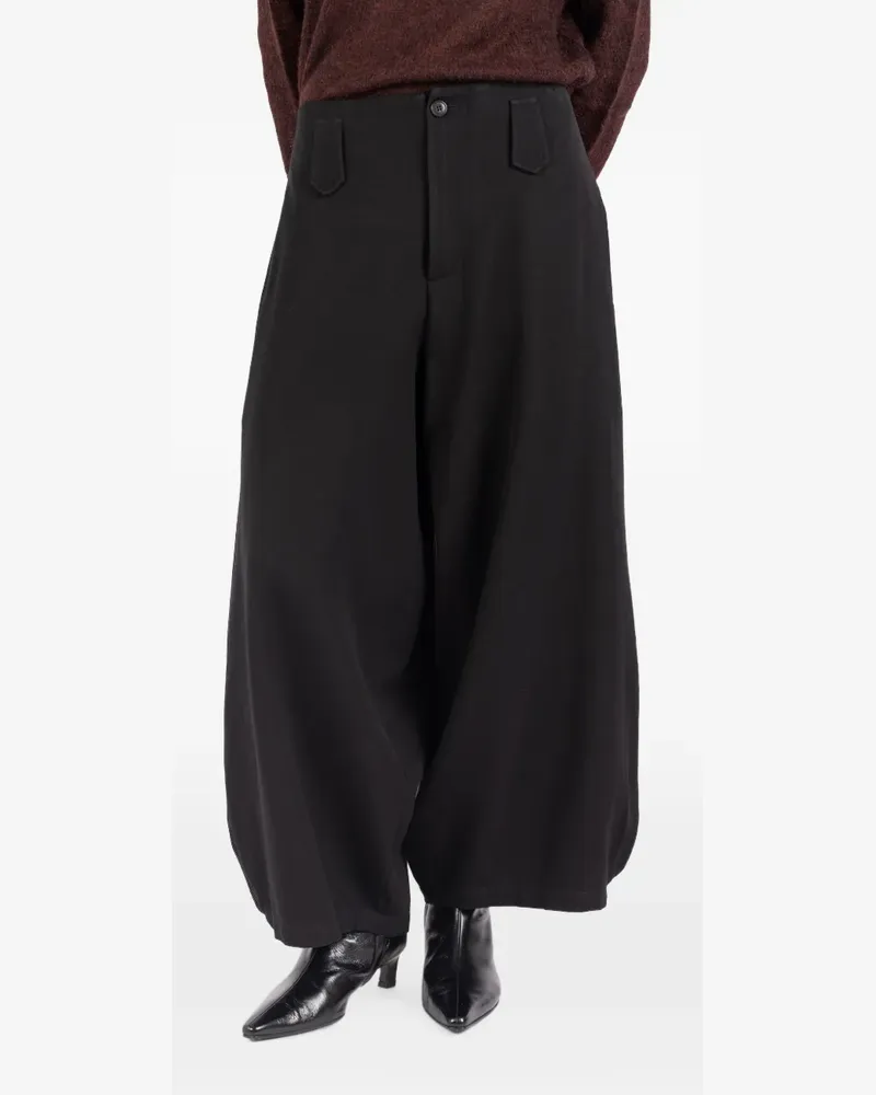 Société Anonyme wool palazzo pants - Schwarz Schwarz