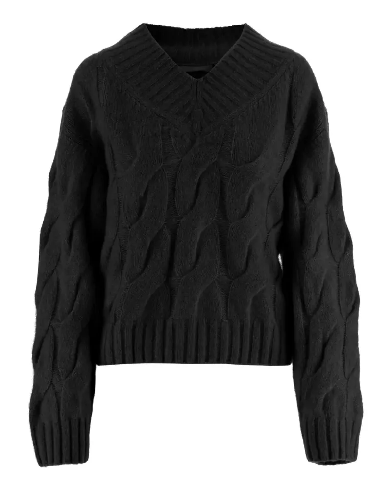 ALLUDE Pullover mit V-Ausschnitt - Schwarz Schwarz