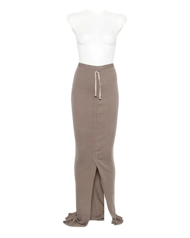 Rick Owens Edfu drawstring asymmetric maxi skirt - Grau Grau