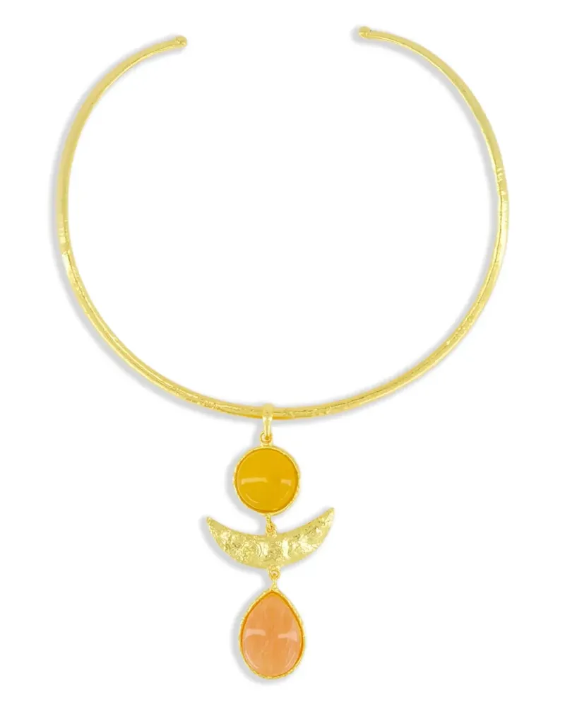 Sylvia Toledano Sunset Halskette mit geometrischem Anhänger - Gold Gold
