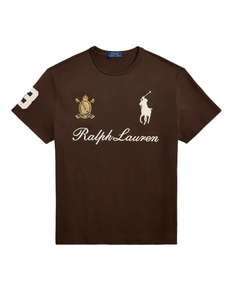 Ralph Lauren T-Shirt mit Logo-Stickerei - Braun Braun