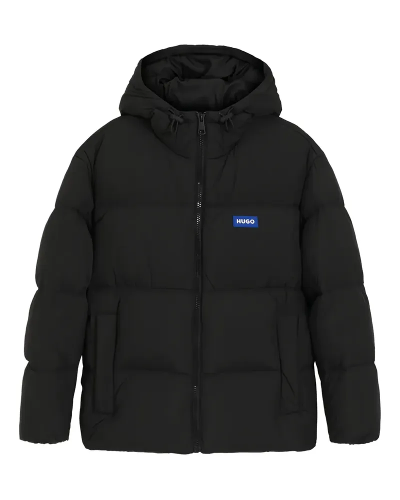 HUGO BOSS logo-patch padded jacket - Schwarz Schwarz