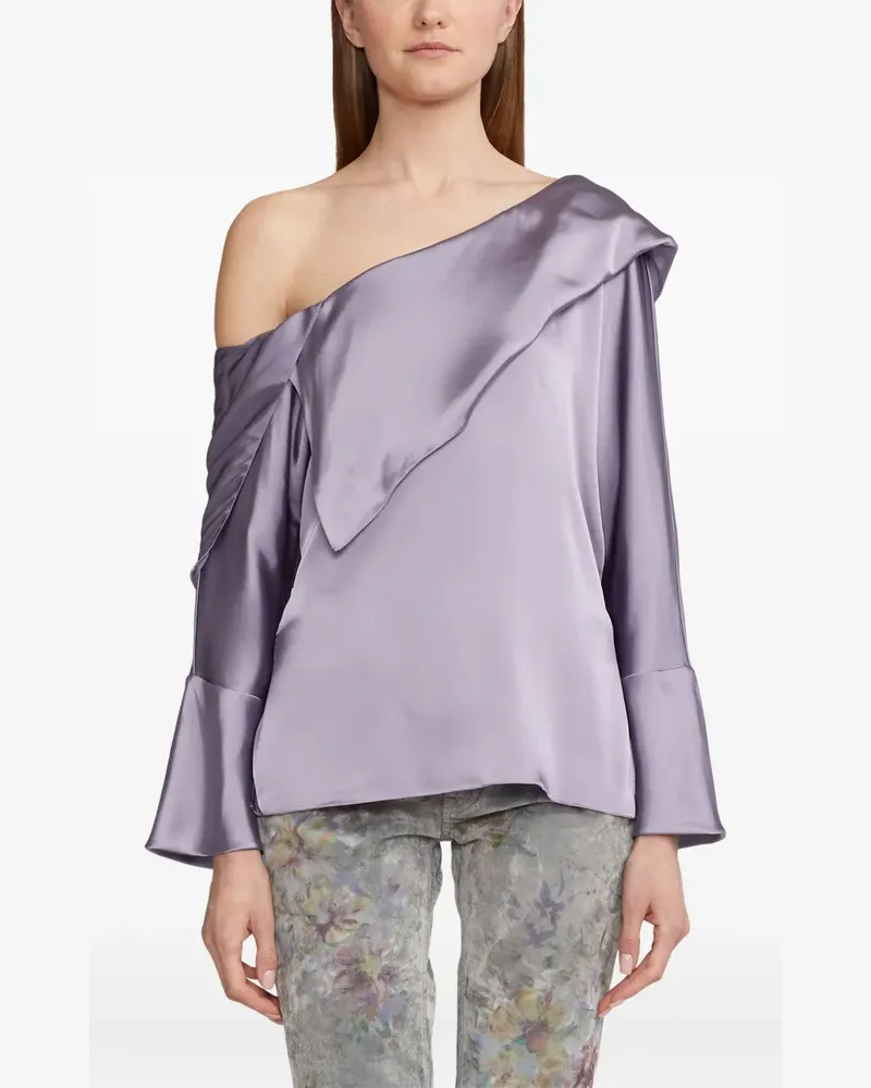 Ralph Lauren one-shoulder bell-sleeve top - Violett Violett
