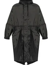 Études Studio Ripstop-Parka mit Logo-Print Schwarz