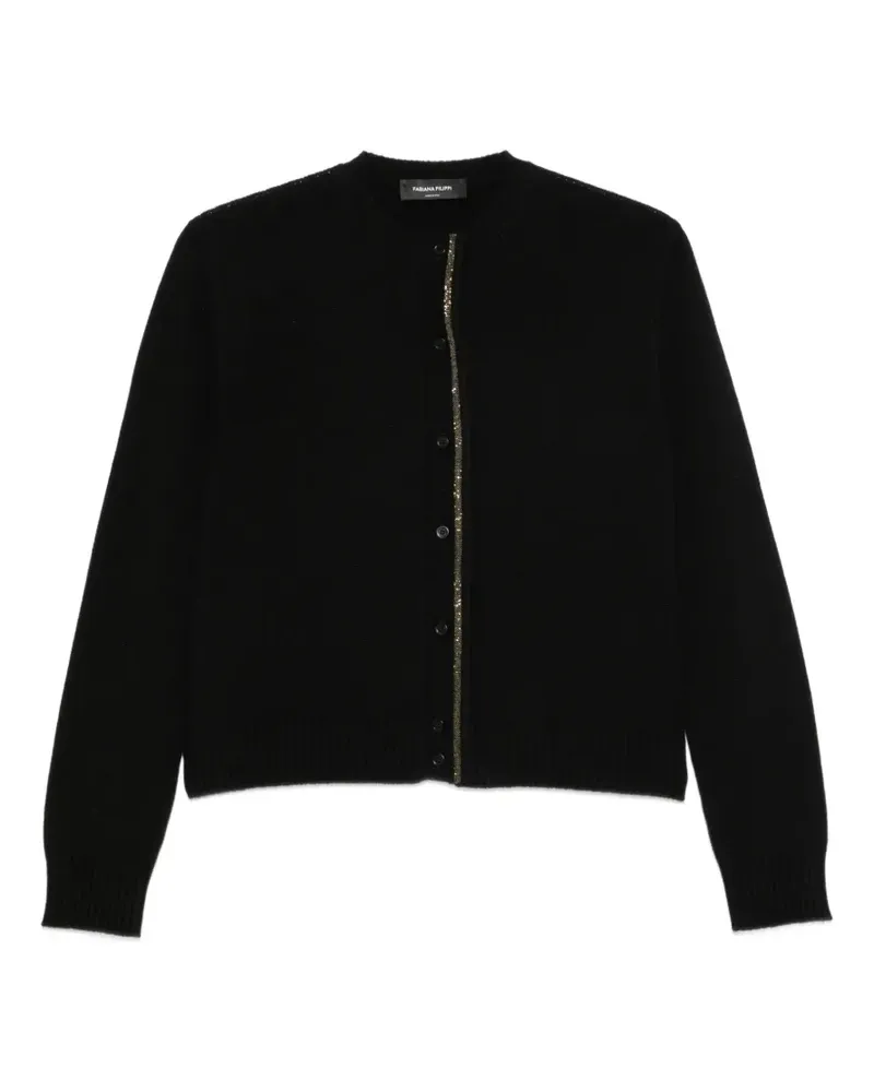 Fabiana Filippi Cardigan mit Perlenbesatz - Schwarz Schwarz