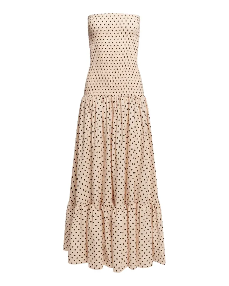 Weili Zheng polka-dot maxi dress - Nude Nude