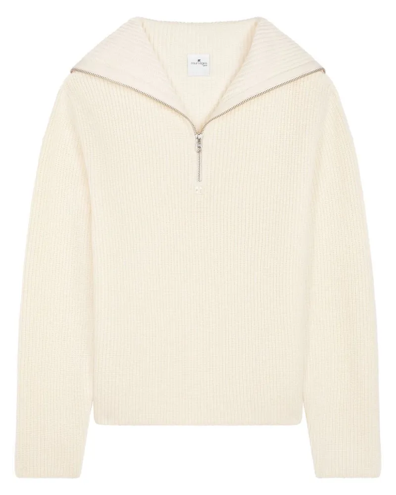 Courrèges Gerippter Hoodie - Nude Nude