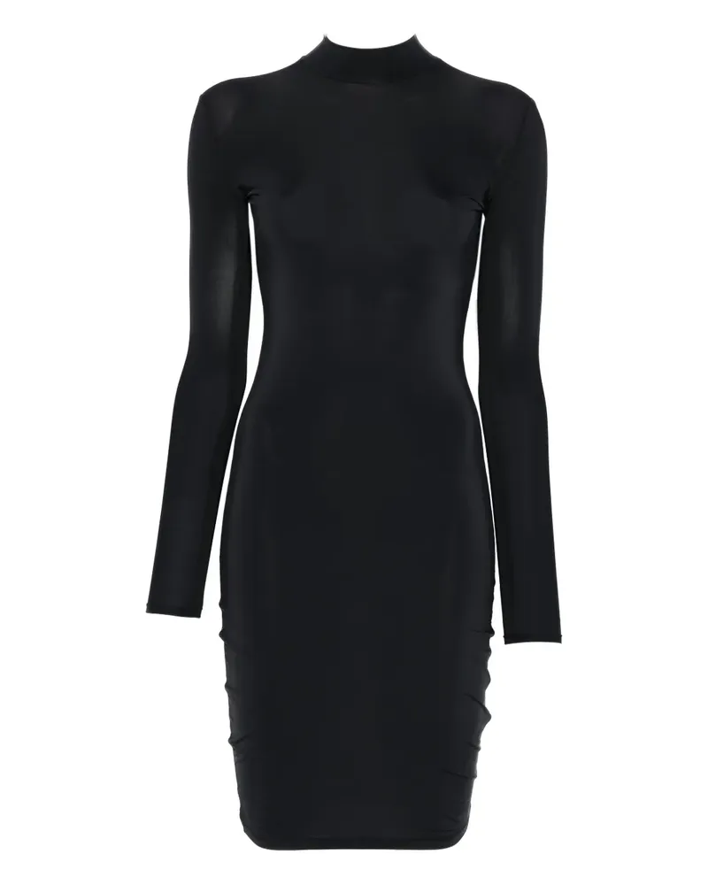 Maison Close Semi-transparentes Minikleid - Schwarz Schwarz