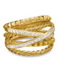 David Yurman 18kt Crossover Trio Six Row Gelbgoldring Gold