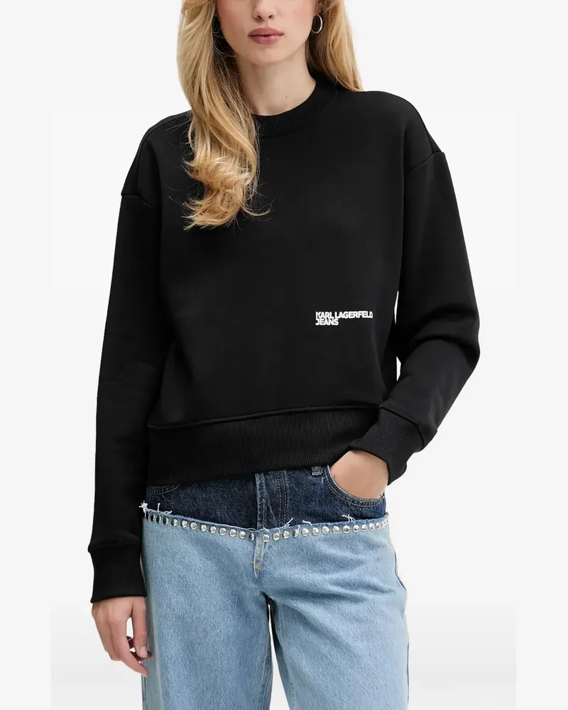 Karl Lagerfeld Sweatshirt mit Rundhalsausschnitt - Schwarz Schwarz