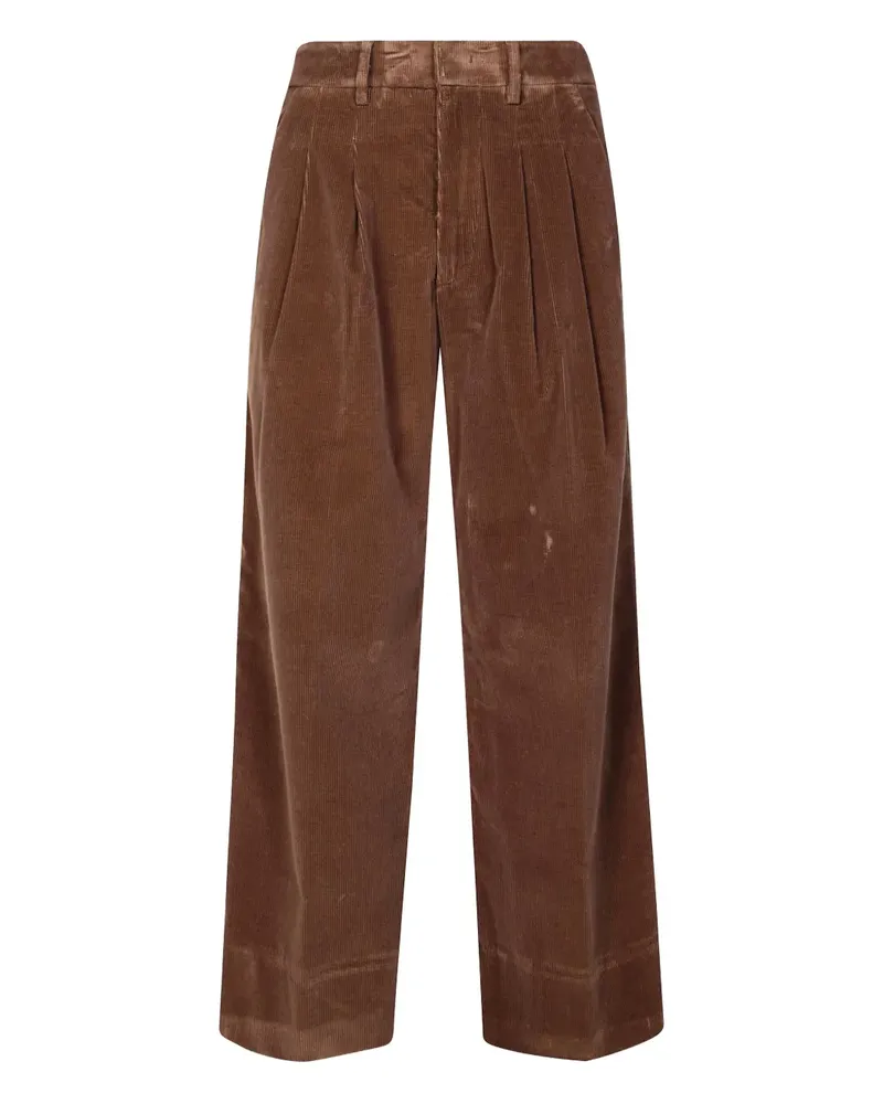 Dondup Eloise Hose mit Falten - Braun Braun