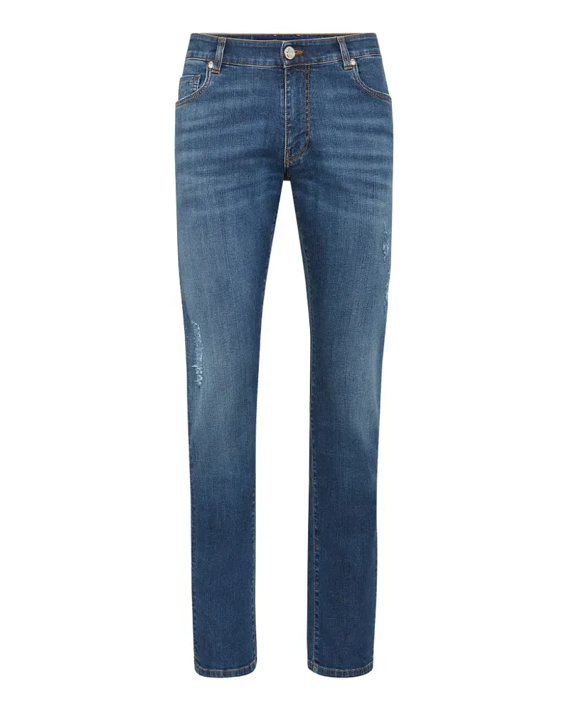 Billionaire Five-Pocket-Jeans mit Logo-Detail - Blau Blau