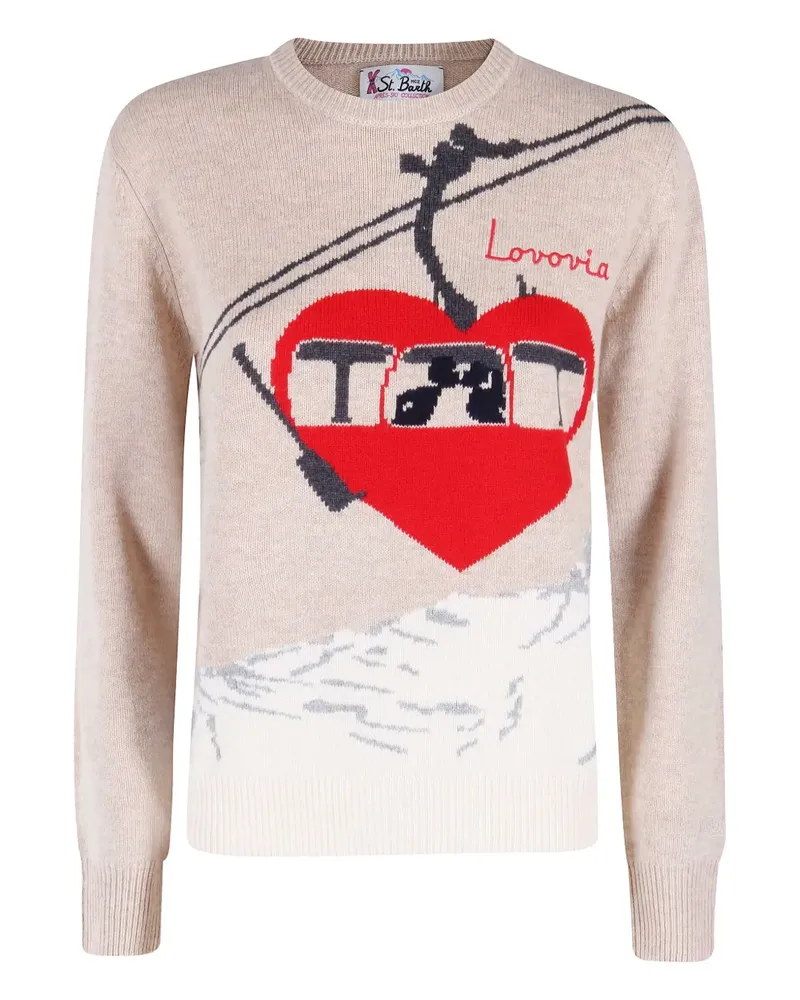 MC2 Saint Barth Pullover mit Herzmotiv - Nude Nude