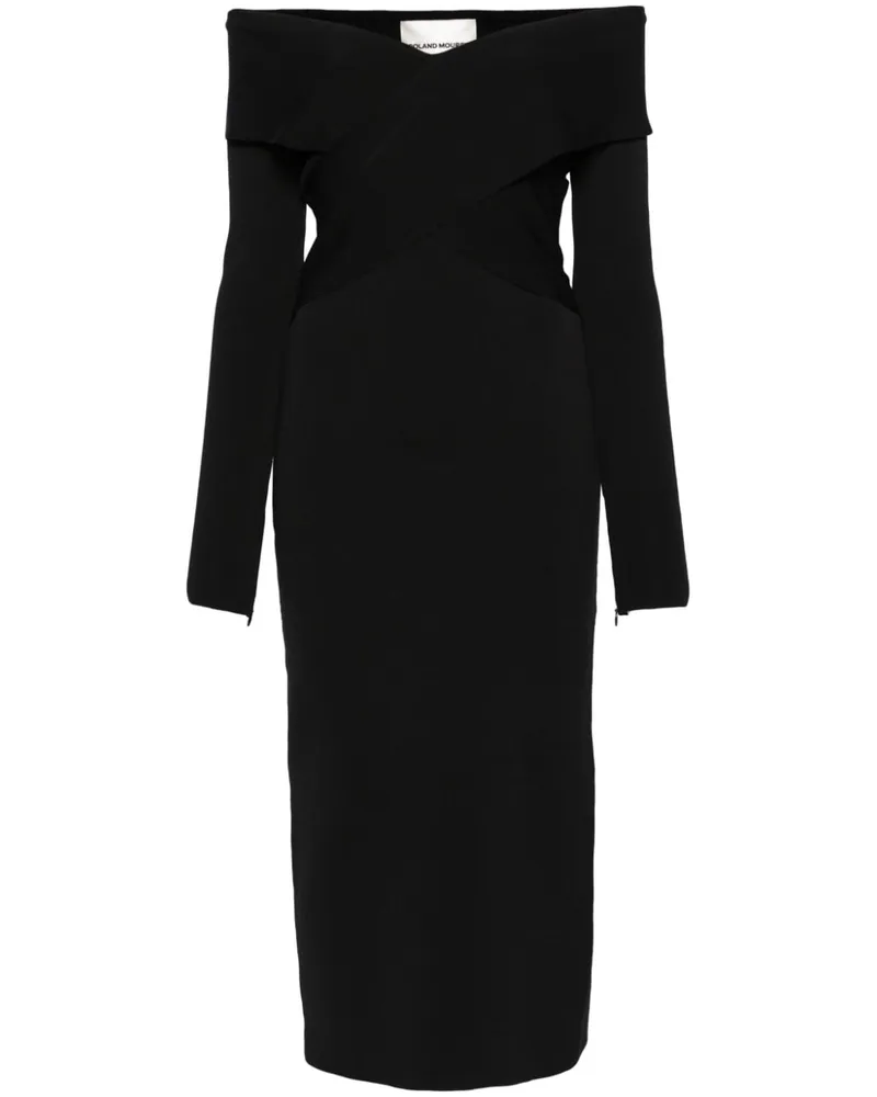 Roland Mouret Langärmeliges Minikleid Schwarz