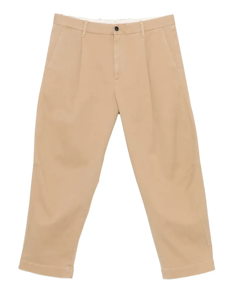 nine:inthe:morning pleated tapered trousers - Nude Nude