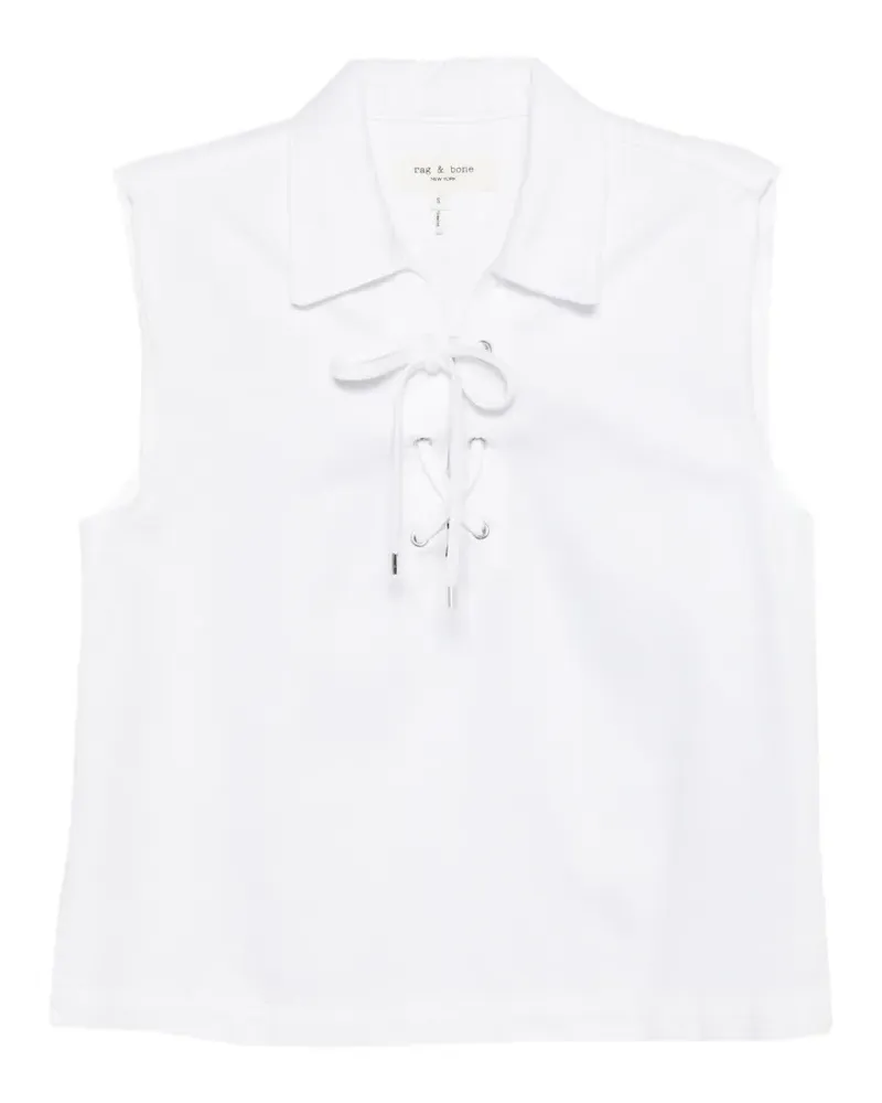 Rag & Bone Fiona lace-up top - Weiß Weiß