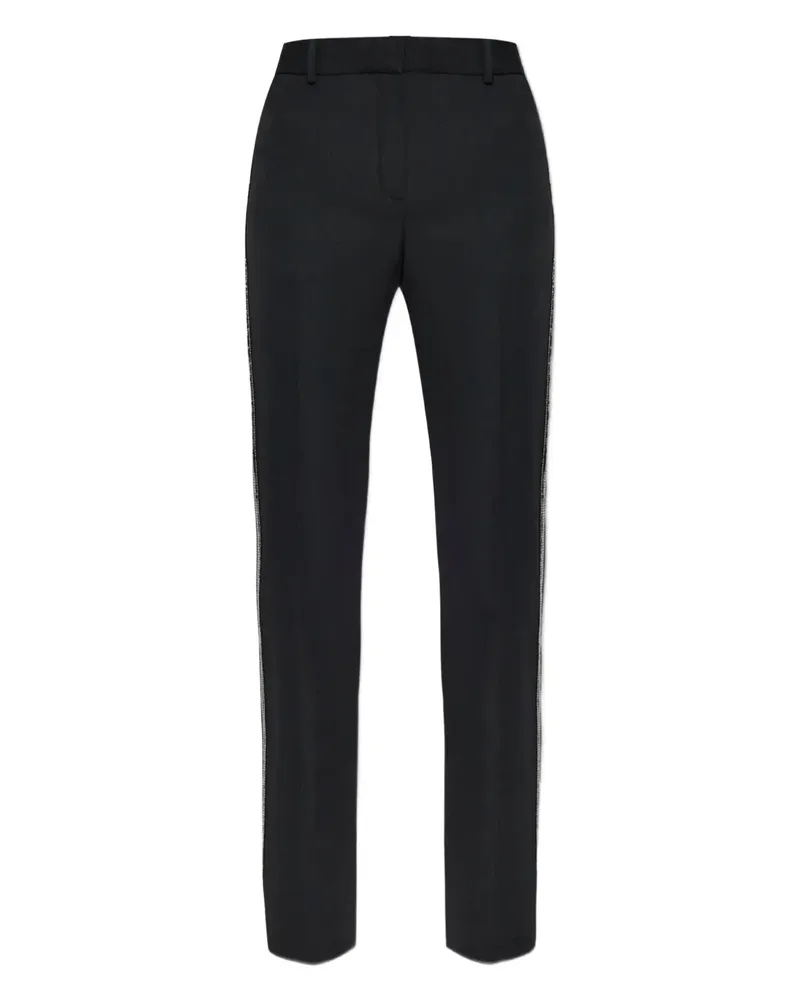 Versace Klassische Hose mit verziertem Saum - Schwarz Schwarz