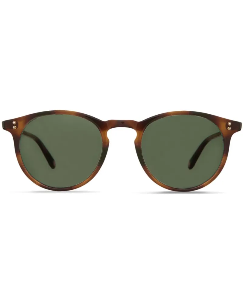 Garrett Leight Carlton Sonnenbrille mit rundem Gestell - Braun Braun