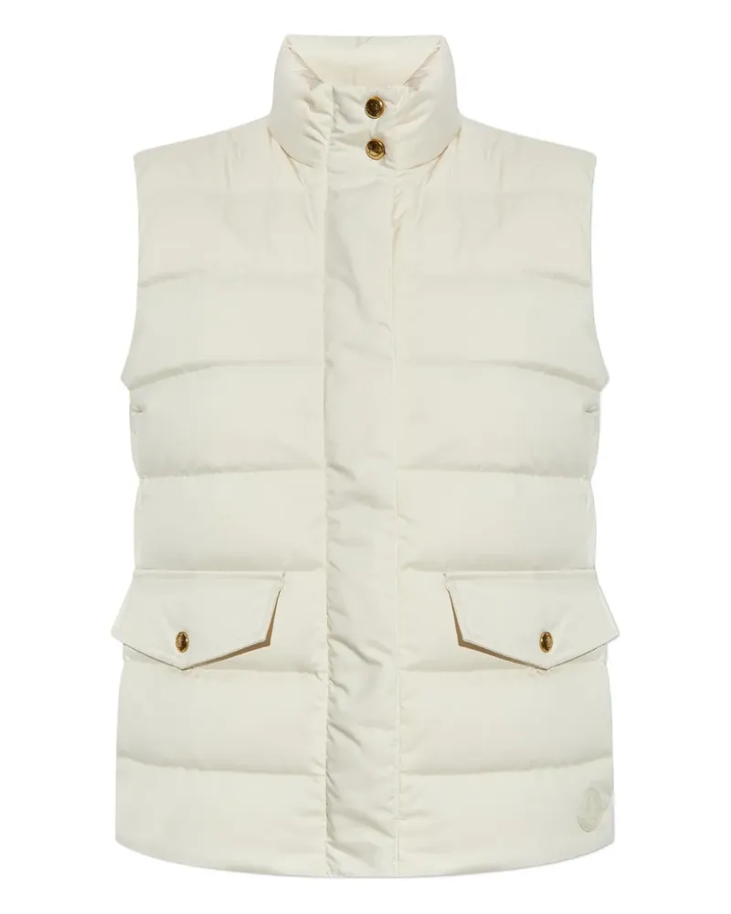 Moncler Gesteppte Besset Weste mit Klappentasche - Nude Nude