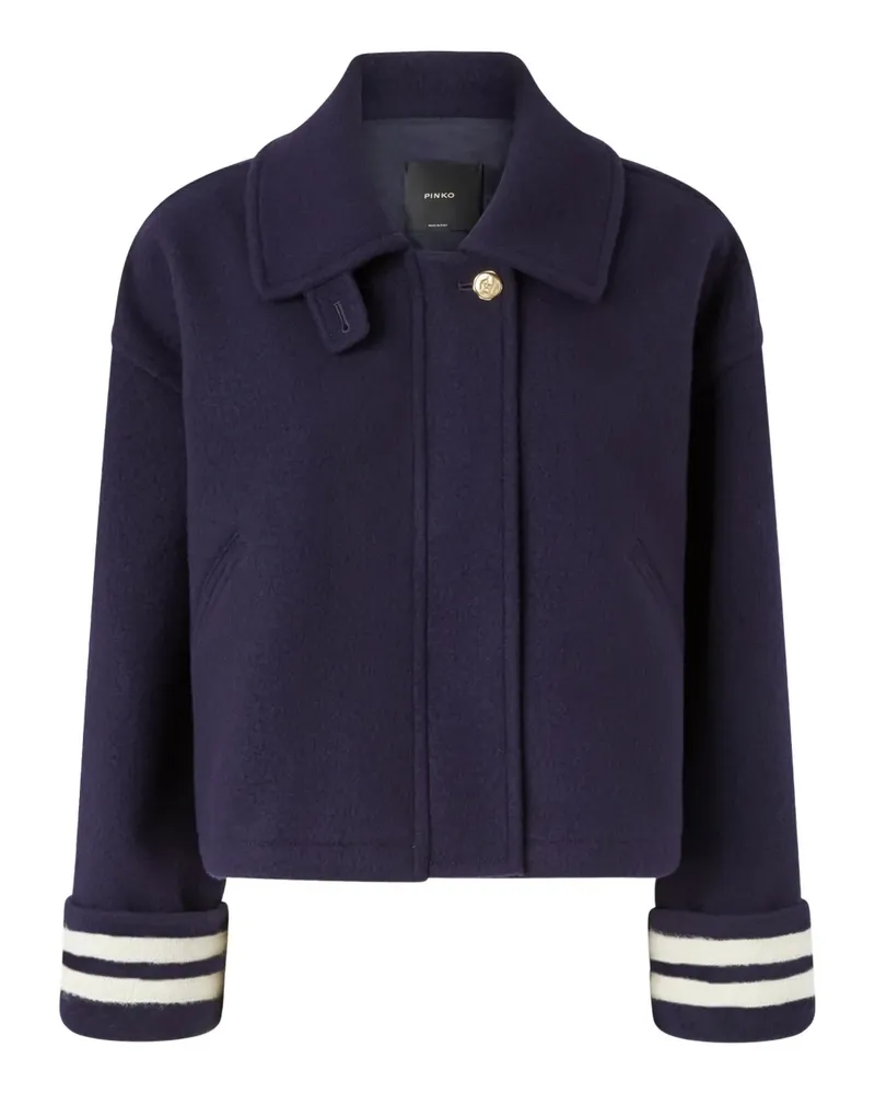 Pinko Jacke mit gestreiften Bündchen - Blau Blau