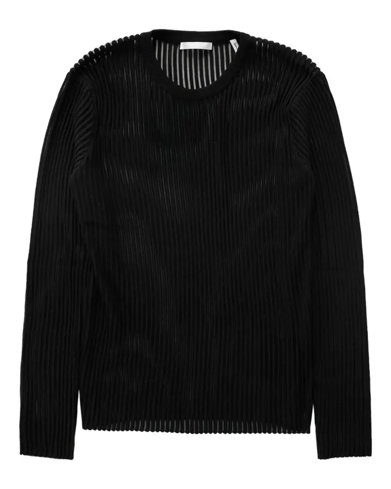 Helmut Lang Langarmshirt mit rundem Ausschnitt - Schwarz Schwarz