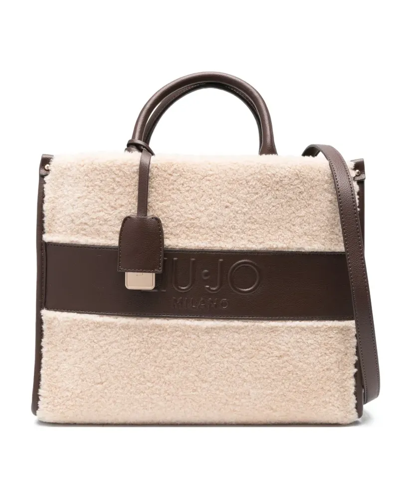 Liu Jo Tote Bag mit Shearling-Effekt - Nude Nude