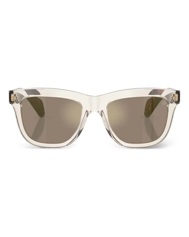 Moncler Bronzz Sonnenbrille mit geometrischem Gestell - Nude Nude
