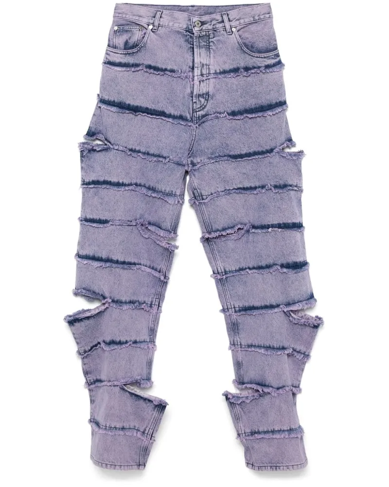 OFF-WHITE Gestreifte Punk Jeans - Violett Violett