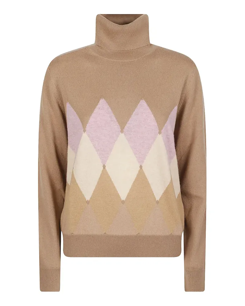 Ballantyne Kaschmirpullover mit Argyle-Muster - Nude Nude