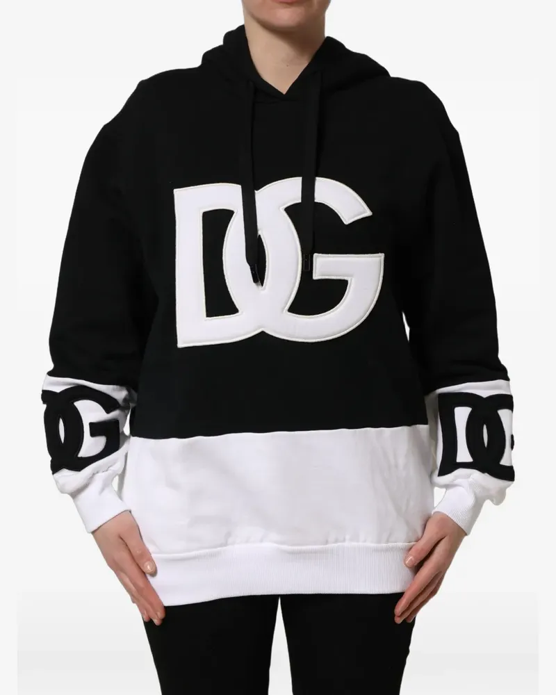 Dolce & Gabbana DG-appliqué hoodie - Schwarz Schwarz
